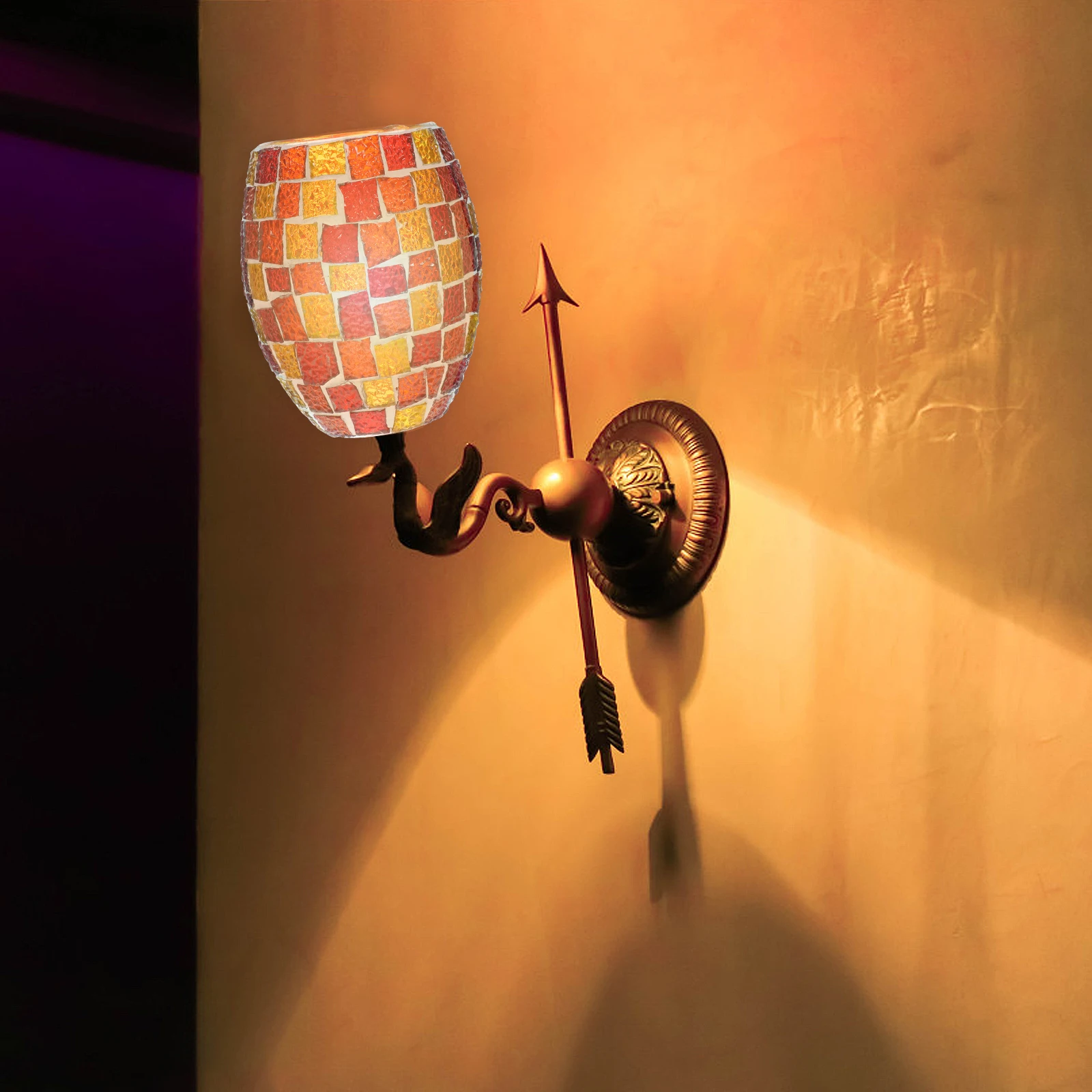 

Абажур в стиле ретро, стеклянная крышка, настенный абажур, маленький, простой в установке, смягчающий свет, минималистичный дизайн, маленький абажур