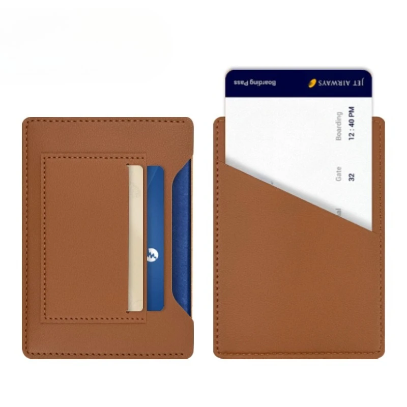 Fashion Passport Protective Cover Solid Color Travel Passport Holder Wallet Gift PU Leather Card Case Cover Unisex Storage Bag