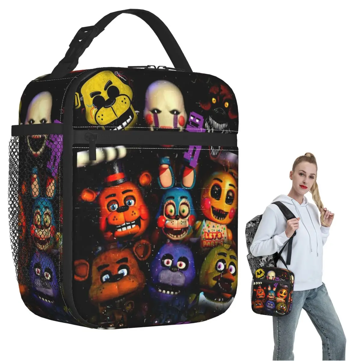 

Термосумка для обедов Five Nights At Freddy's FNAF для женщин и детей, герметичная, с защитой от протекания, термосумка-тоут для еды