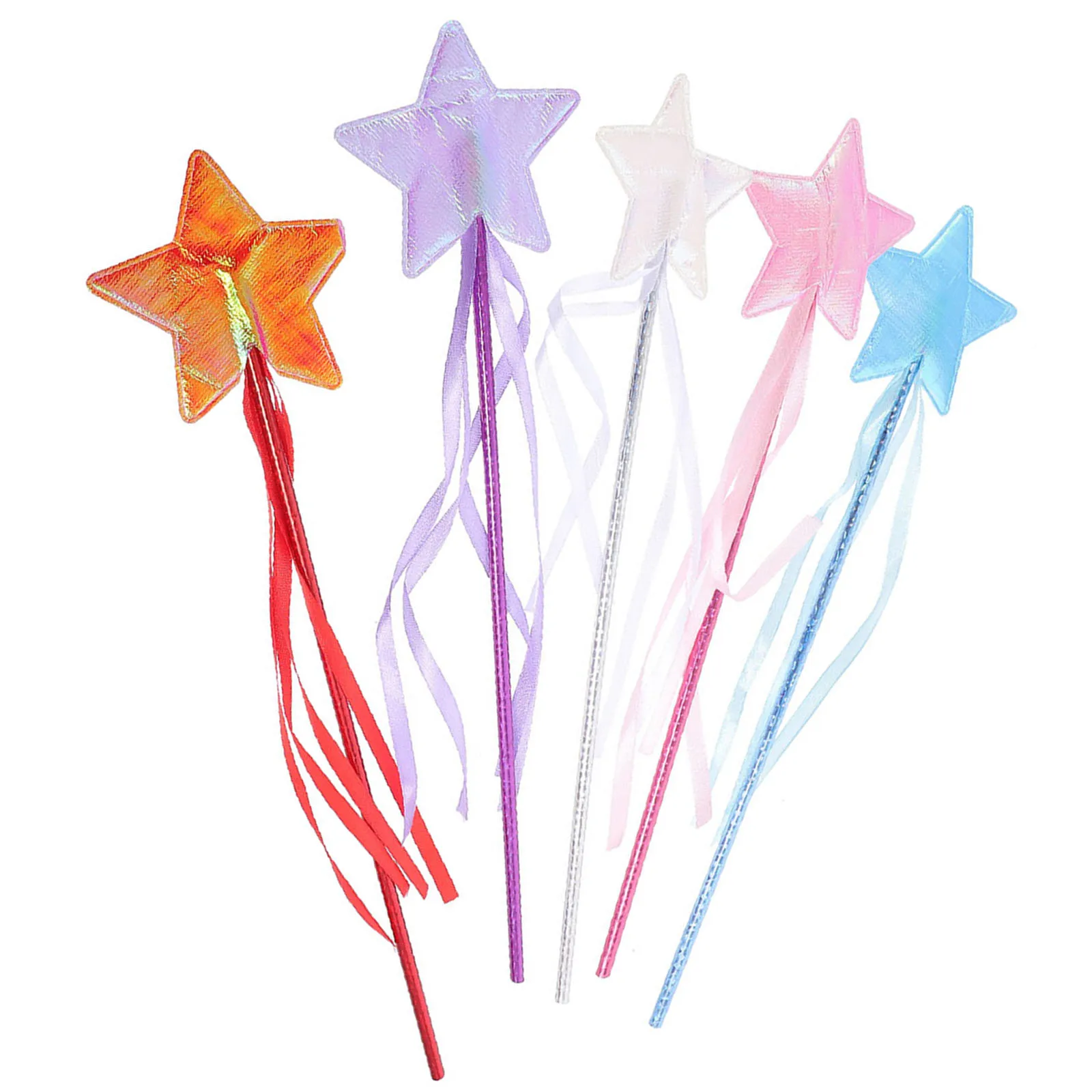

5Pcs Children Fairy Wand Stylish Five- Tassel Design Perfect for Cosplay and Dress Up Games Fairy Children