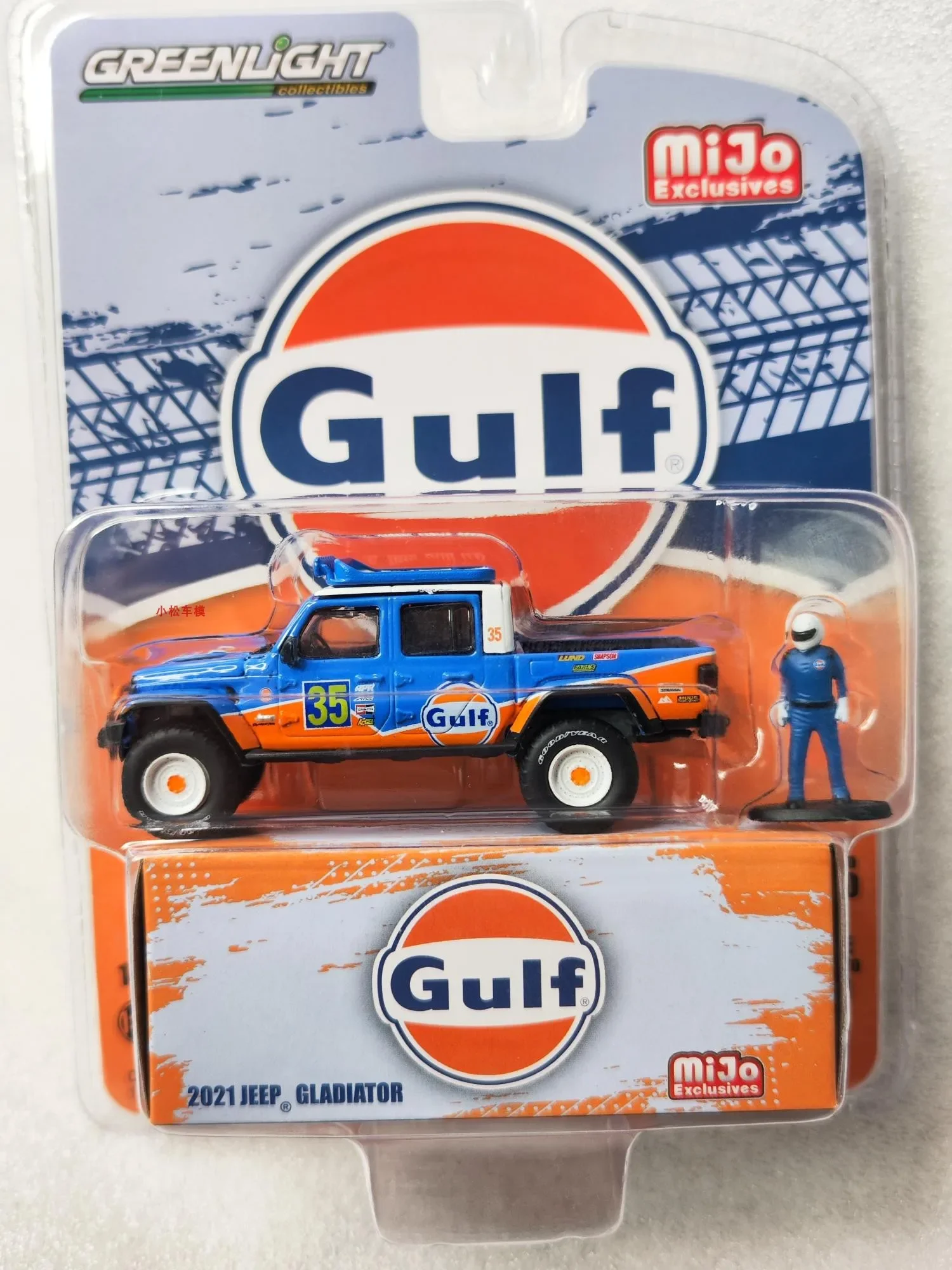 

Модель MiJo 1:64 2021 Jeep Gladiator — модель автомобиля Gulf Oil Gulf