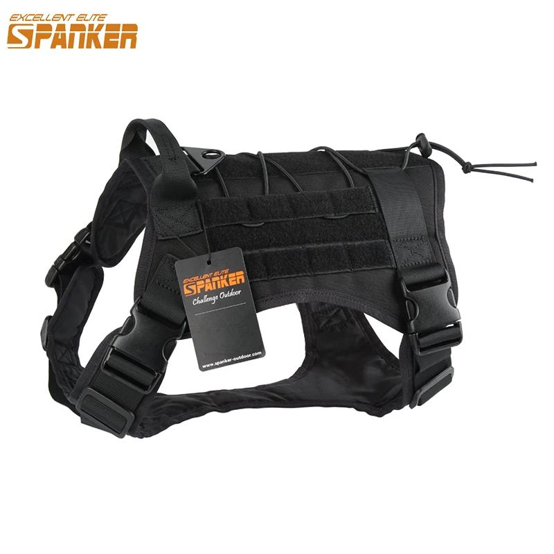 Nylon Tactical Dog Harness Pets Harness  Training Vest For Medium Large Dogs Harness Comfortable Molle Puppy Harness