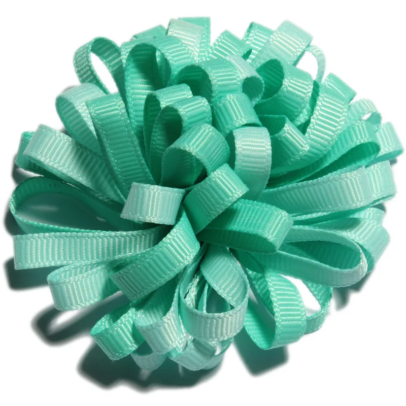 

50PCS 8CM Newborn Twisted Hair Flower With Clip DIY Material For Headband Artificial Fabric Flowers For Hair Accessories