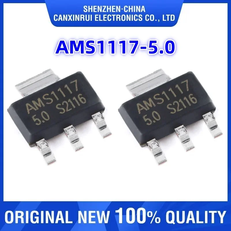 Regulador de voltaje AMS1117 SOT-223 1A – 5V y Ajustable - zdjęcie 1