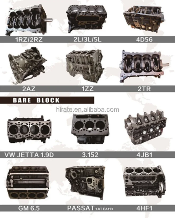Brandneuer 3,0-L-Turbomotor 1KZ 1KZ-T 1KZ-TE-Motor mit langem Block für Hilux, Prado, Land Cruiser 4-Läufer-Automotor