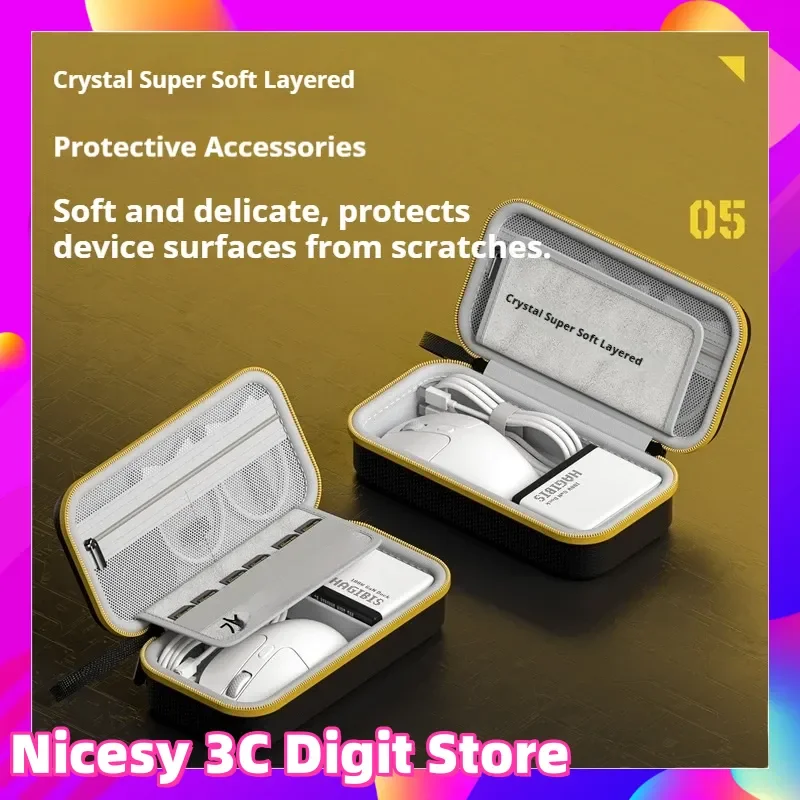 

Сумка для хранения мыши, портативная сумка для мыши, жесткая из ЭВА, устойчивая к падению и давлению, водонепроницаемая, износостойкая, из искусственной кожи