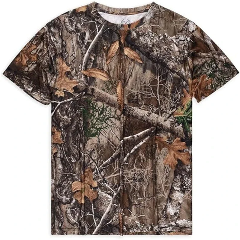 Camo Jungle Graphic Sommer Herren T-Shirt 3D-Druck Camouflage Spaß O-Ausschnitt Kurzarm Oberteil Unisex Locker Lässig Y2k Kleidung Tee – Detail 2