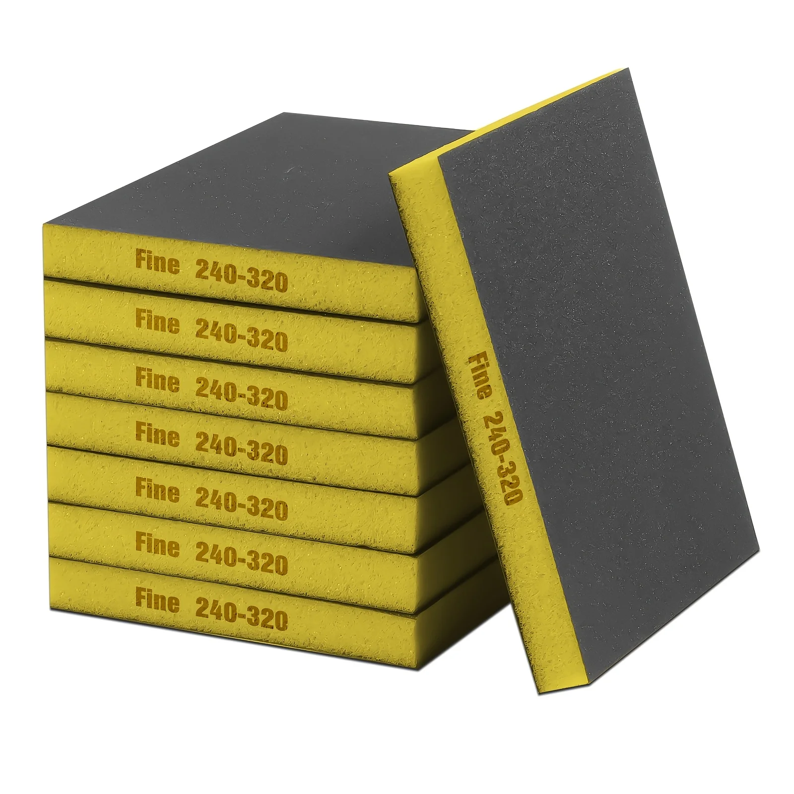 8-teiliges Set Doppelseitige Schleifpads, Tragbar für Autopolitur & Möbel, Körnungen: 120-180/240-320/500-600/800-1000/1200-1500