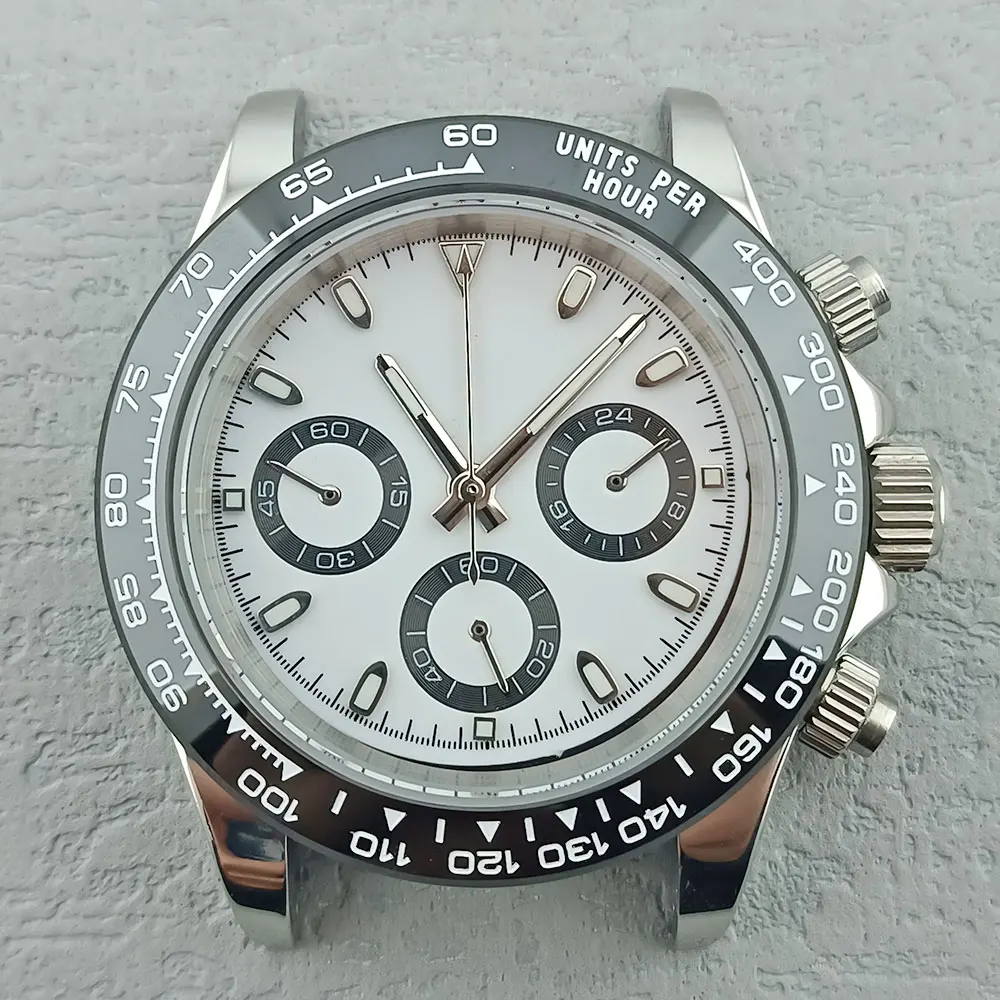 

Часы с кварцевым механизмом 40 мм Panda Daytona VK63, аксессуары для часов, сапфировое стекло, корпус из нержавеющей стали.