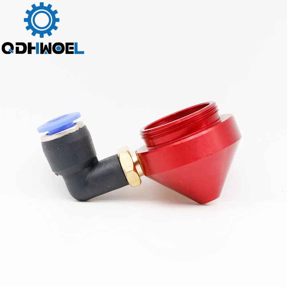 QDHWOEL Air Nozzle for Dia.20 FL38.1 Lens N01F CO2 Short Nozzle A with Fitting M5 for Laser Head at CO2 Laser Cutting Machine