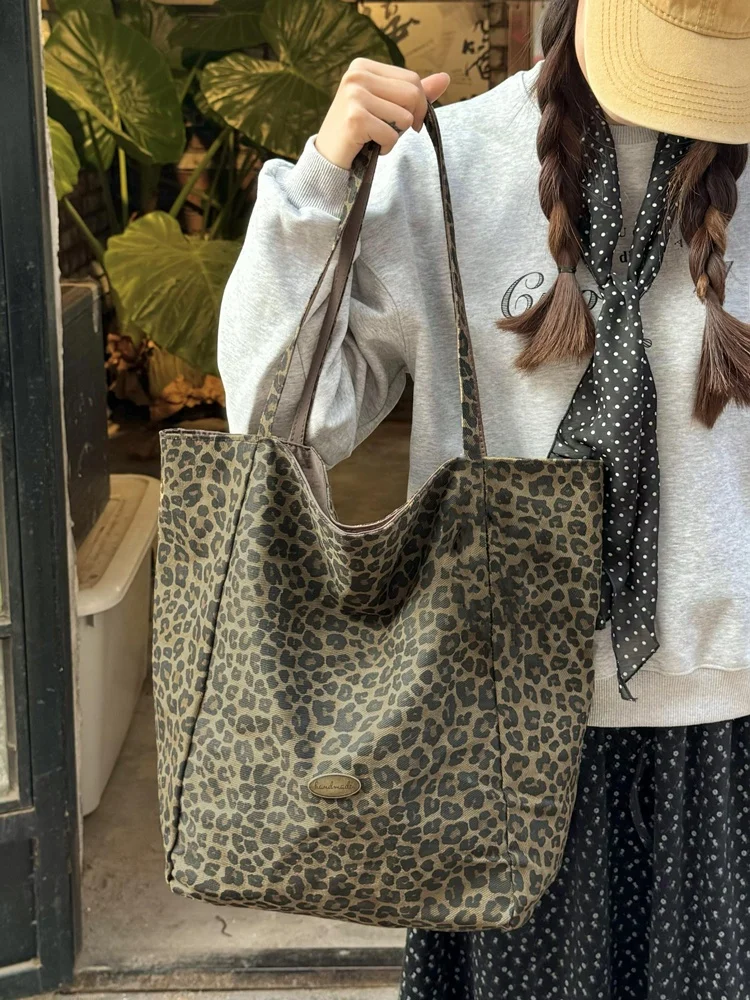 

Double-Sided Academic Sle Tote Bag Large Capaci Commuter Bag College Student Class oulder Bag Casual Cloth Bag