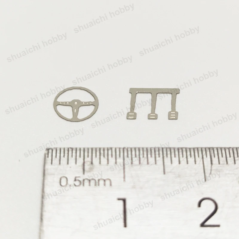 Zestaw do erekcji kierownicy do modelu samochodu wyścigowego w skali 1/64, hamulec ręczny, pedał nożny, akcesoria do modyfikacji wnętrza DIY