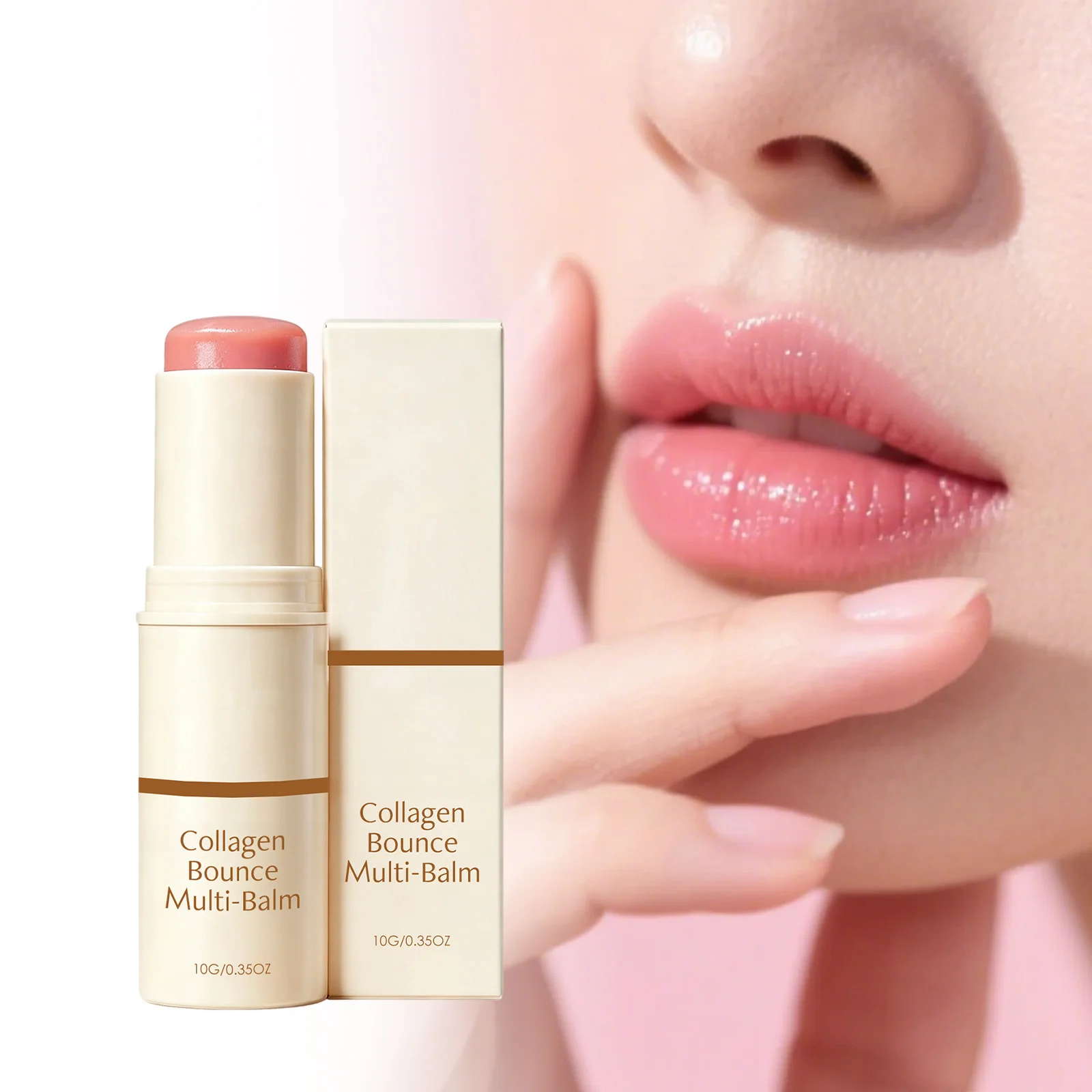 Wrinkle Bounce Moisturizing Multi Balm |Makeup Base Moisturizer,Boost Skin Elasticity Smooth Fine Lines,PDRN Collagen Balm Stick