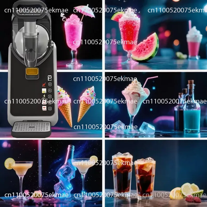 Snow Cone Machine, Ice Cream Maker, Small Domestic and Commercial Cold Dessert and Shaved Ice Machine