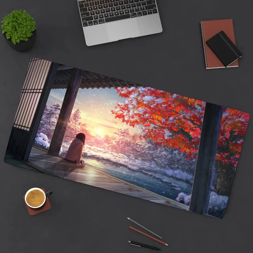 

Meditation under the warm winter sun Non-slip rubber bottom washable mouse pad suitable for work and gaming and office mouse pad
