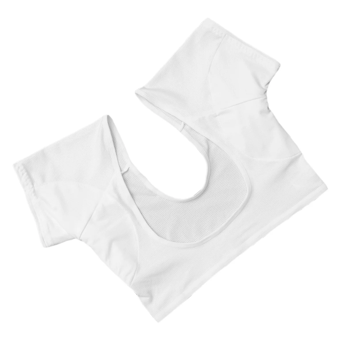 Almofadas de suor das axilas femininas, colete desodorante respirável curto para senhoras, colete confortável para meninas, tamanho M, branco, 1pc