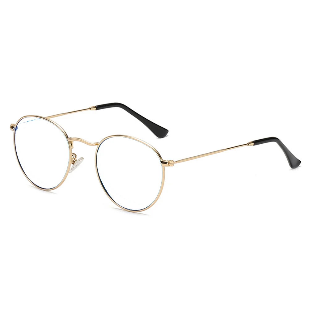 Round Alloy Gold Color Frame Photochromic Progressive Multifocal Reading Glasses +0.75 To +4