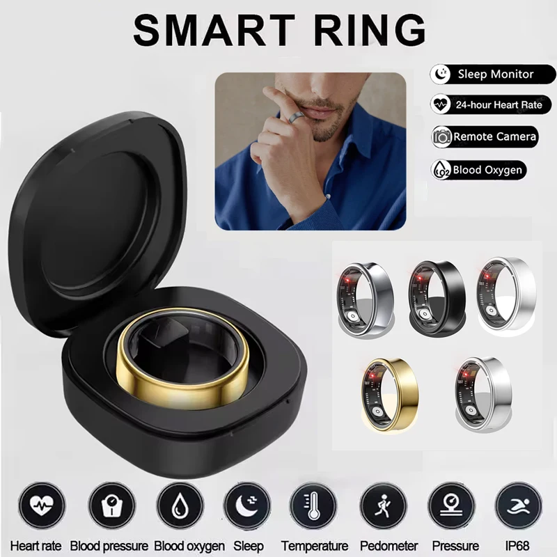 

SR05 Smart Ring Bluetooth-Compatible 5.1 Health Fitness Rings Multi-sport Modes Sport Health Ring Health Monitor for iOS Android