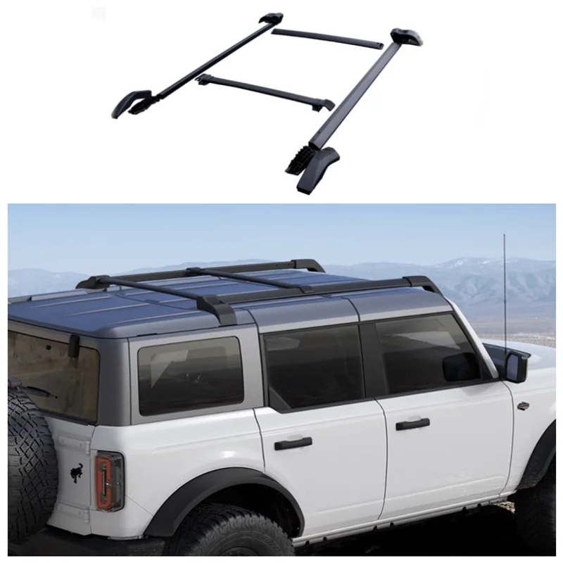 

For Ford Bronco 2021 2022 2023 High Quality Aluminum Alloy Car Roof Racks Luggage Rack Crossbar