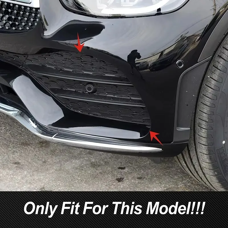 Front Fog Lamp Air Knife Bumper Frame Decoration Trim Strips For Mercedes Benz GLC X253 2020-22 Car Styling Exterior Accessories