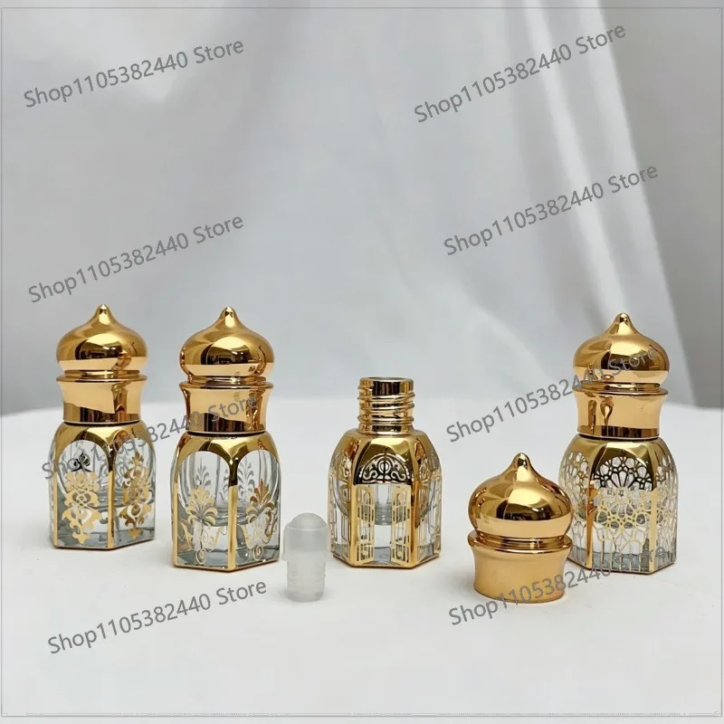 10PCS 6ml High-End Roll-On Glass Bottles, Portable Empty Rollerball Container for Perfume, Essential Oil & Lip Gloss