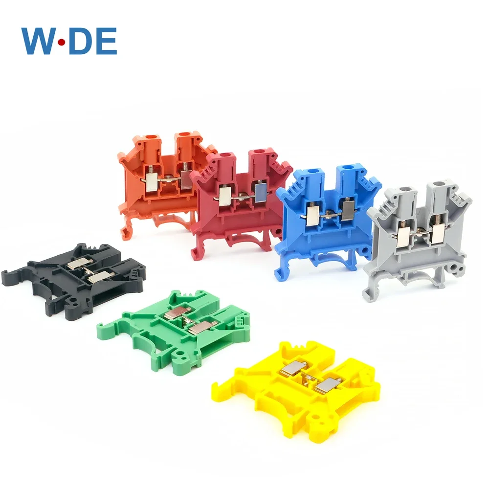 10Pcs UK-3N Din Rail Terminal Block Universal Conductor Screw Connection Electrical Terminal Strip Block Connector UK3N