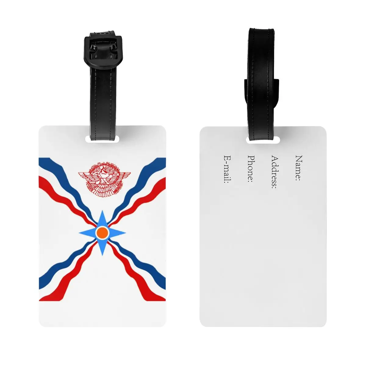 Assyrian Suryoyo Flag Luggage Tag Syriac Aram Suitcase Baggage Privacy Cover ID Label