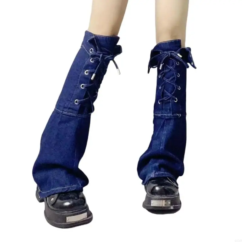 

Qxnd Fashionable Harajuku Denims Ноги обложки винтажные кружев