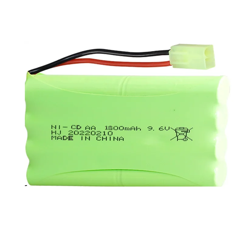 Batterie aste Ni-CD, 9.6 V, 1800mAh, pour jouets RC, voiture, train précieux, robot, bateau, odor, pièces de rechange, AA 9.6 V, prise Tamiya