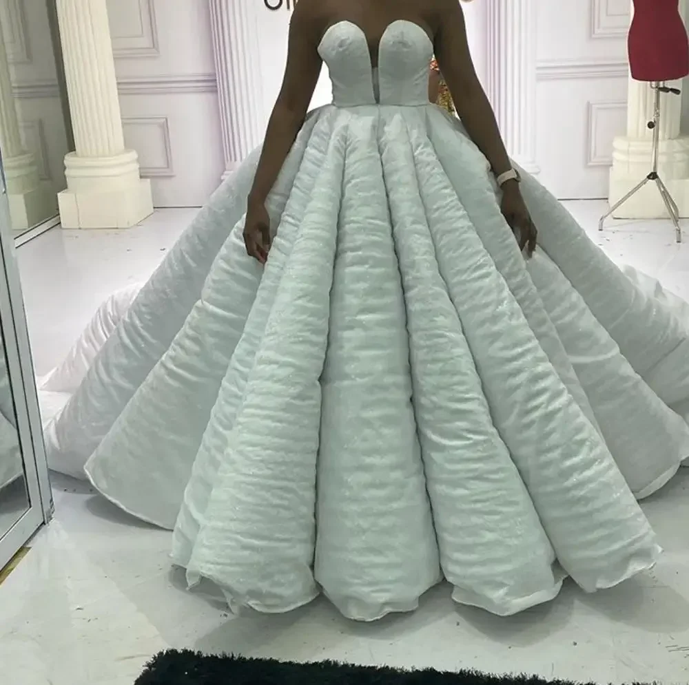 Customize Ball Gown 2021 Sweetheart Vestido De Noiva Romantic Bride Gown Hot Sale Princess Wedding Dress Custom Made Wedding Dre