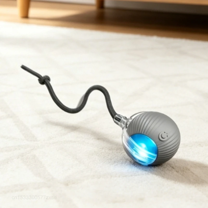 Cat Interactive Ball Toy Automatic Rolling Ball Tail Rechargeable Smart Pet Interactive Electric Rolling Ball Toys Smart Sensor