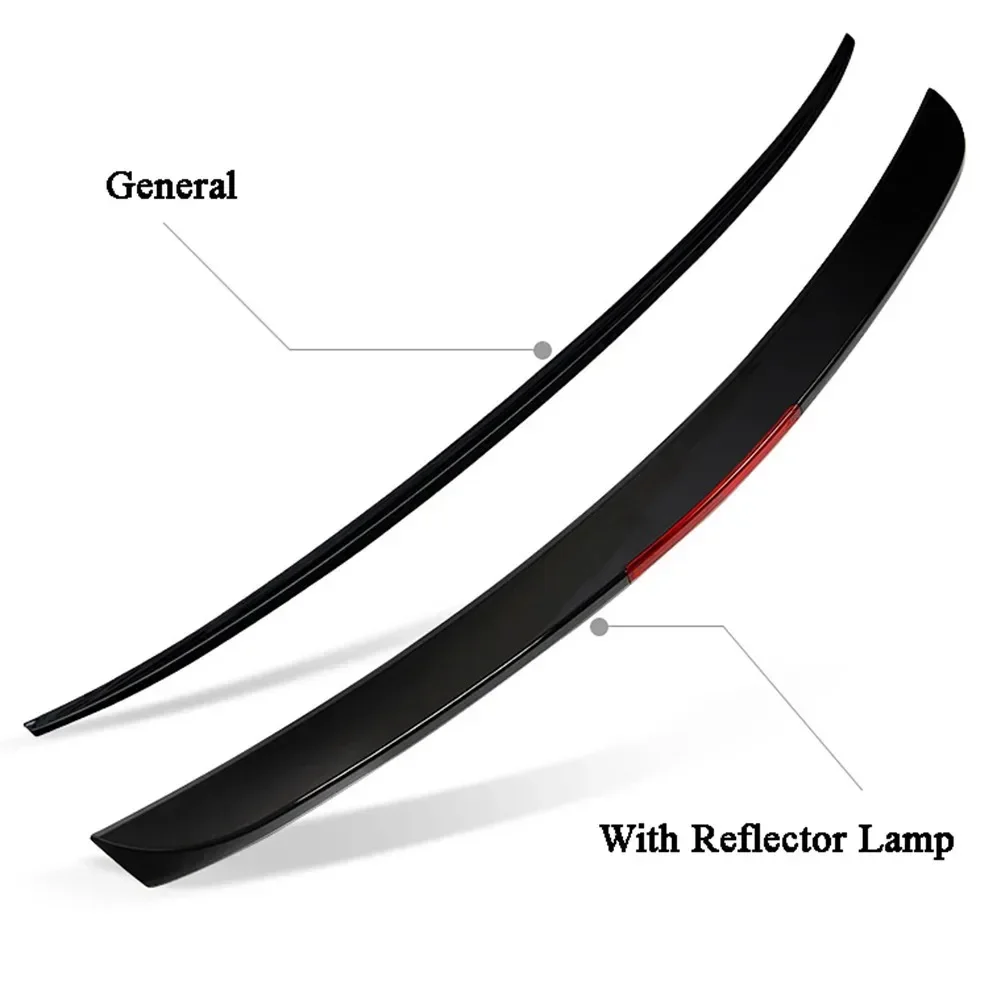 

For Audi A6L 2012 - 2018 ABS Rear Trunk Spoiler Wing Lip Reflector Lamp