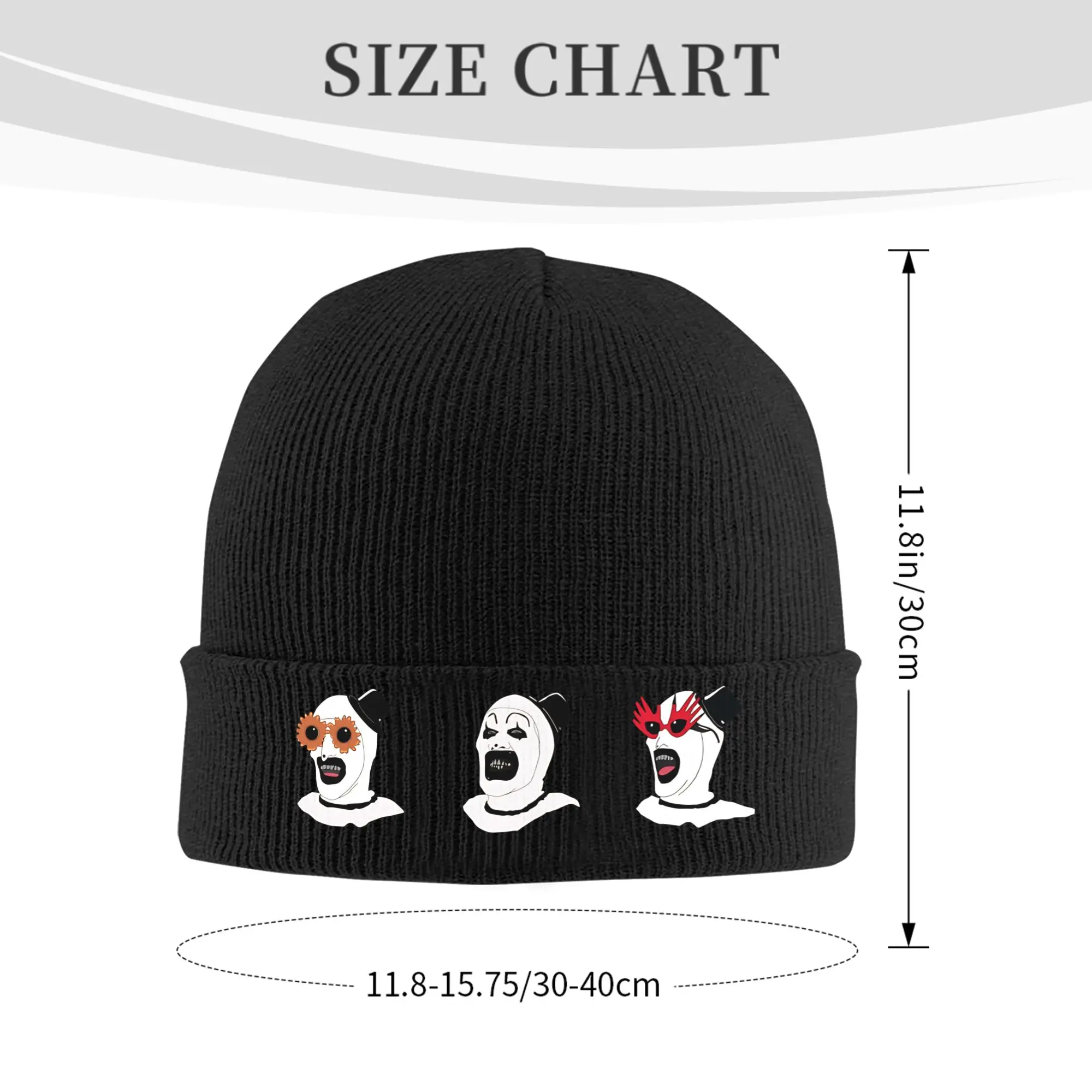 Der Schreckliche Kunst Der Clown  Knit Hat Terrifier Street Caps Men Women Kpop Beanie Hats Spring Design Warm Soft Bonnet Hats