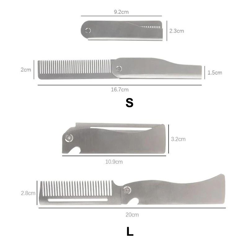 1 pz pettini per barba portatili pettini tascabili pieghevoli portatili per uomo pettini per capelli con testa a olio per uomo donna