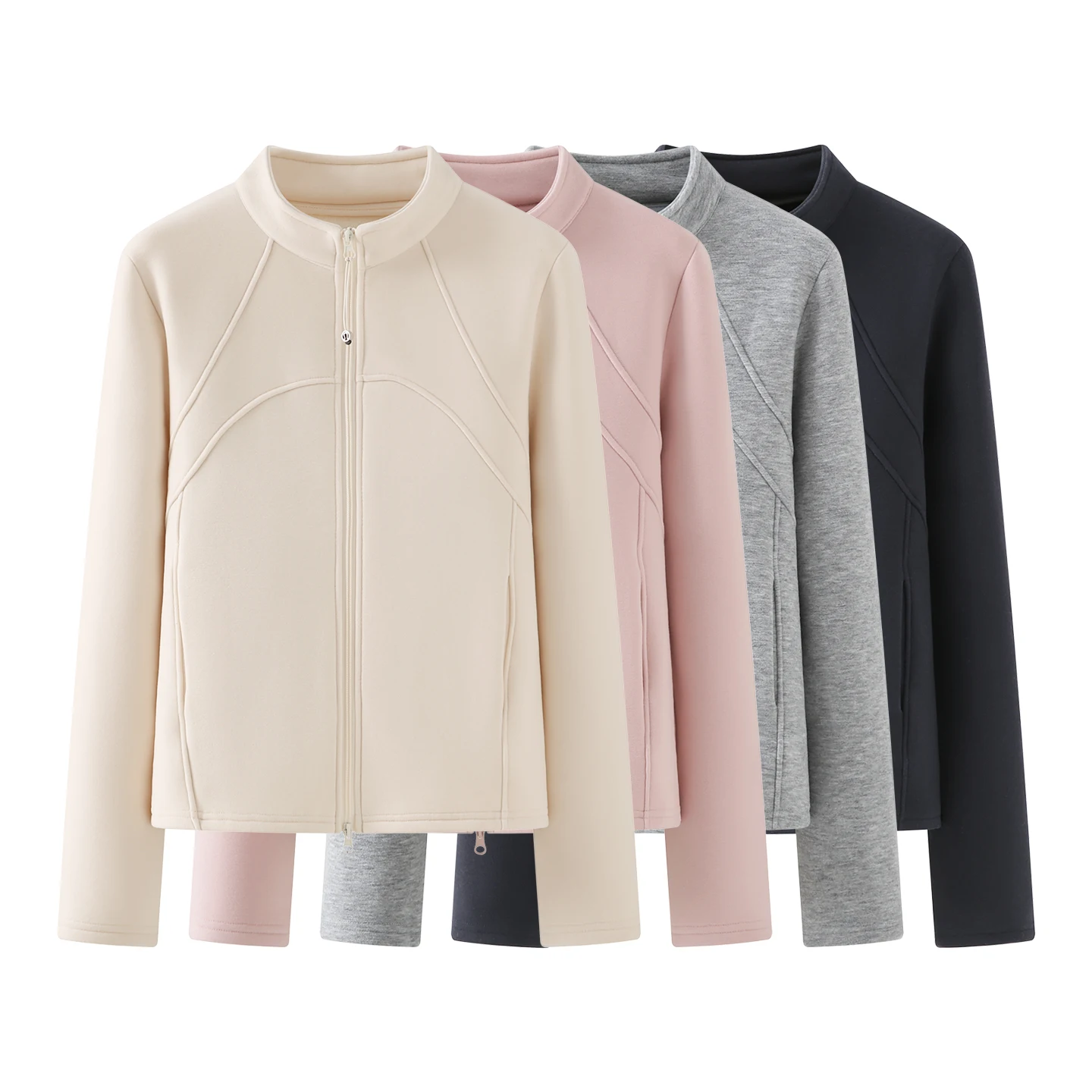 

Faionable зимнее пальто женское облегающее пальто с воротником-стойкой на подкладке теплая верхняя одежда повседневная застежка-молния