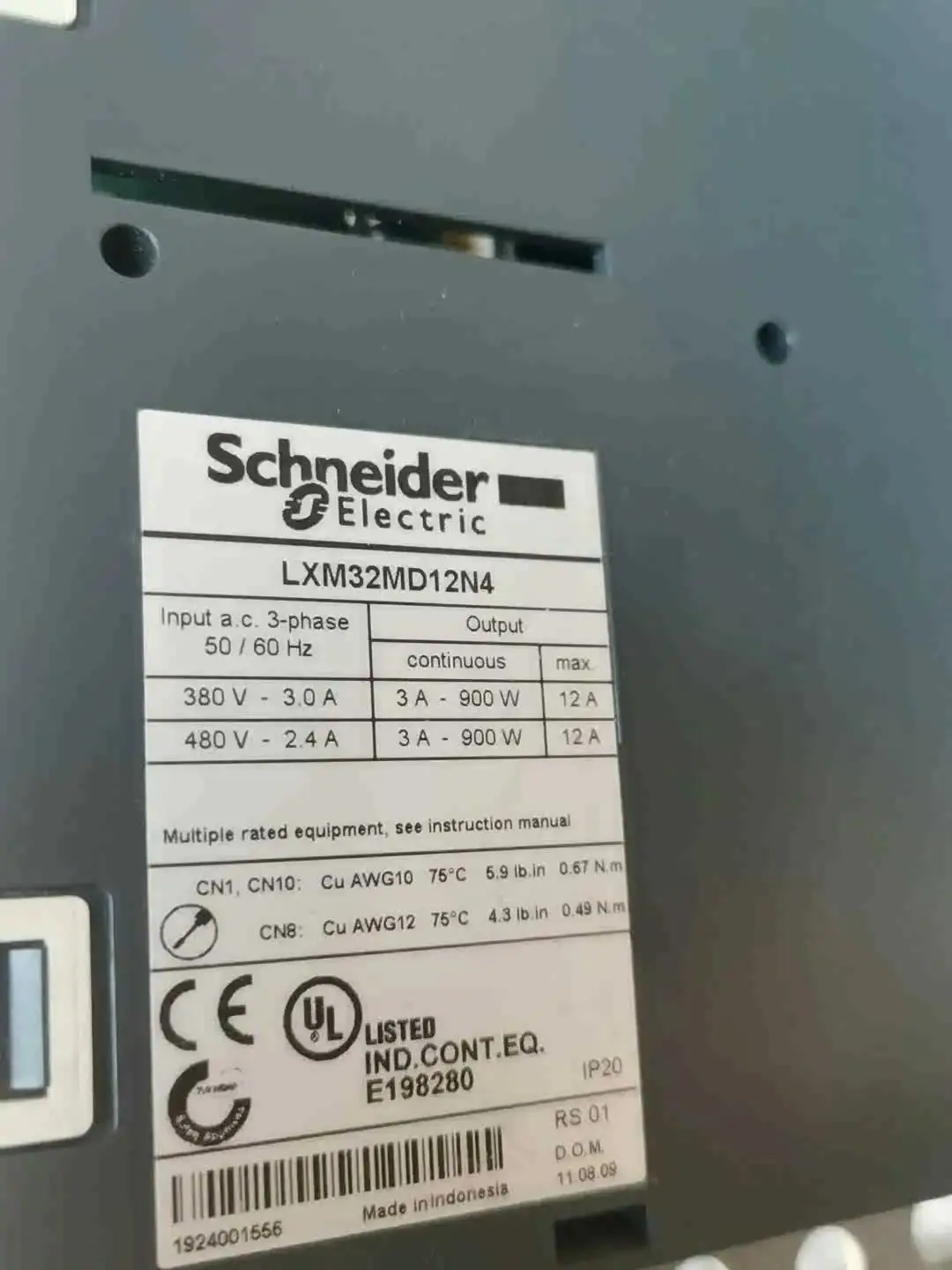 Servo Drive LXM32MD12N4 para Schneider