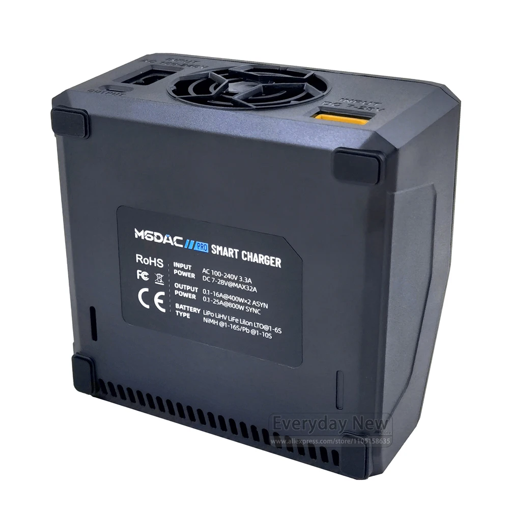 ToolkitRC M6DAC PRO Charger Fast 1-6S Intelligent Balance 2CH AC/DC Toy Model Car Drone Power Lithium Battery XT60 IPS FPV EU