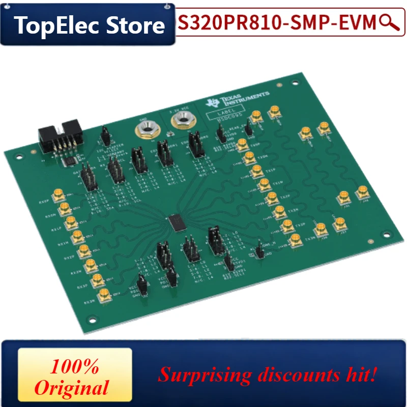 TopElec DS320PR810-SMP-EVM Evaluation Board for DS320PR810 with High-Speed Signal Conditioning, PCIe Signal Integrity Test