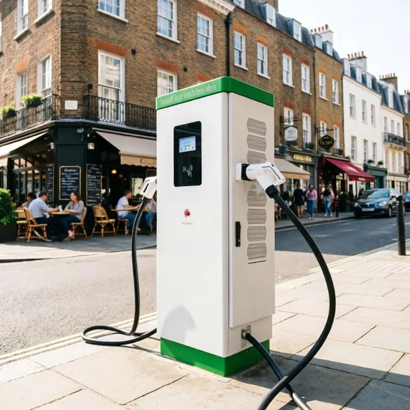 Customized ip55 waterproof dc ev charging pile 120kw app rfid control multi‑socket for commercial public charging site operators