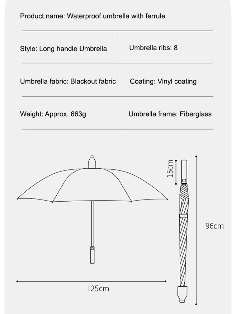 Light Luxury Waterproof Umbrella Automatic Golf Umbrella Long Handle Vinyl Fiber Umbrella