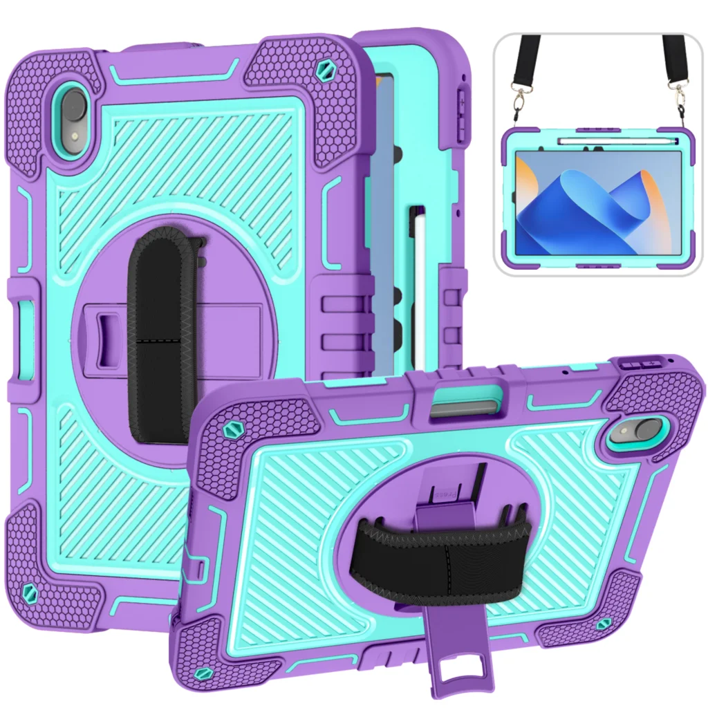 360 Rotating Case For Huawei MatePad 11 2023 SE 2023 Stand Cover 3 Layer Protection Shockproof Kids Safe With Shoulder Strap