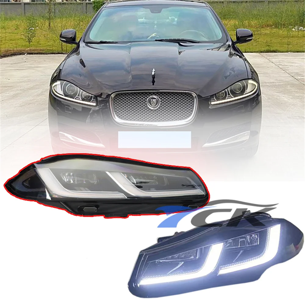 

Пара автомобильных фар для Jaguar XF 2010-2014, автомобильные фары в сборе, автомобильные аксессуары, оригинальное обновление