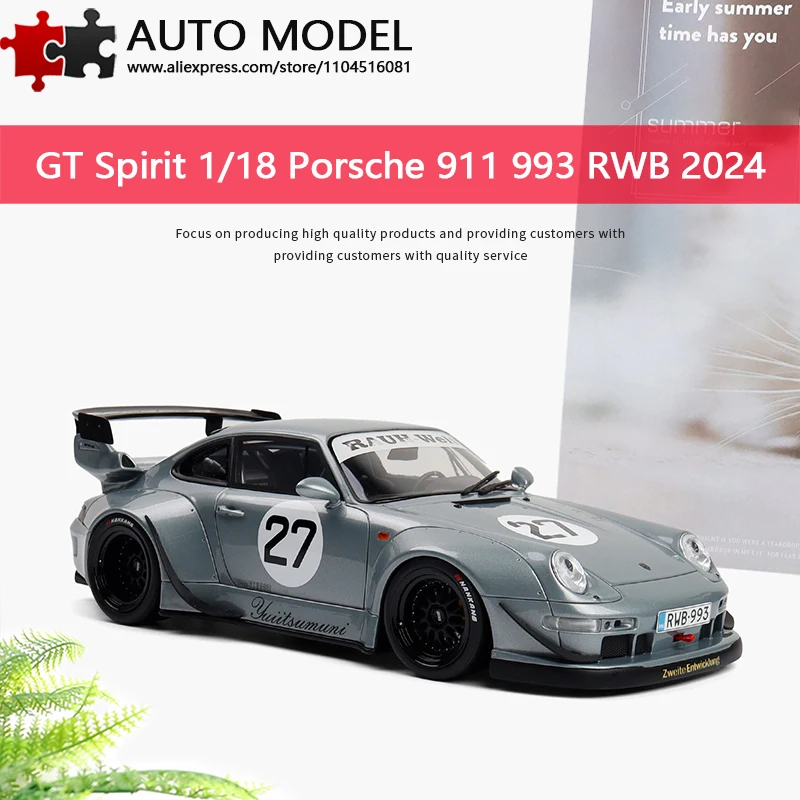 

2024 Porsche 911 993 Rwb Modified Car Signed by Koki Nakauchi Limited Edition Collectible Replica Car Model Gt Spirit 1:18 Die-Cast Resin Scale Static Model Adult Toy Boy's Gift
