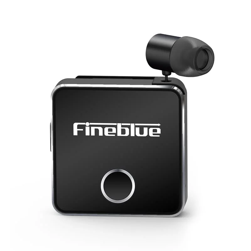 Original fineblue f1 pro fone de ouvido bluetooth 5.0 usar clipe de negócios motorista de vibração retrátil mãos livres fones