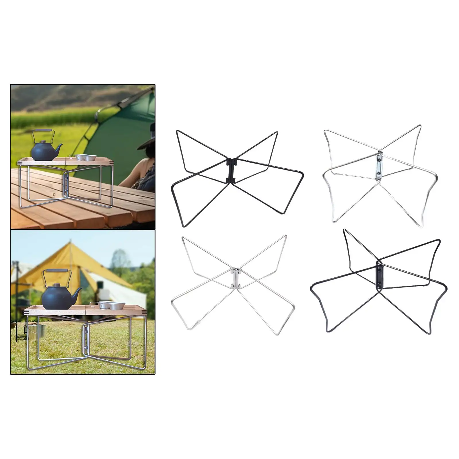 

Portable Folding Cooling Stand, Foldable Support Shelf Luggage Rack, Lightweight Outdoor Ice Box Stand Rack Ice Bucket Holder