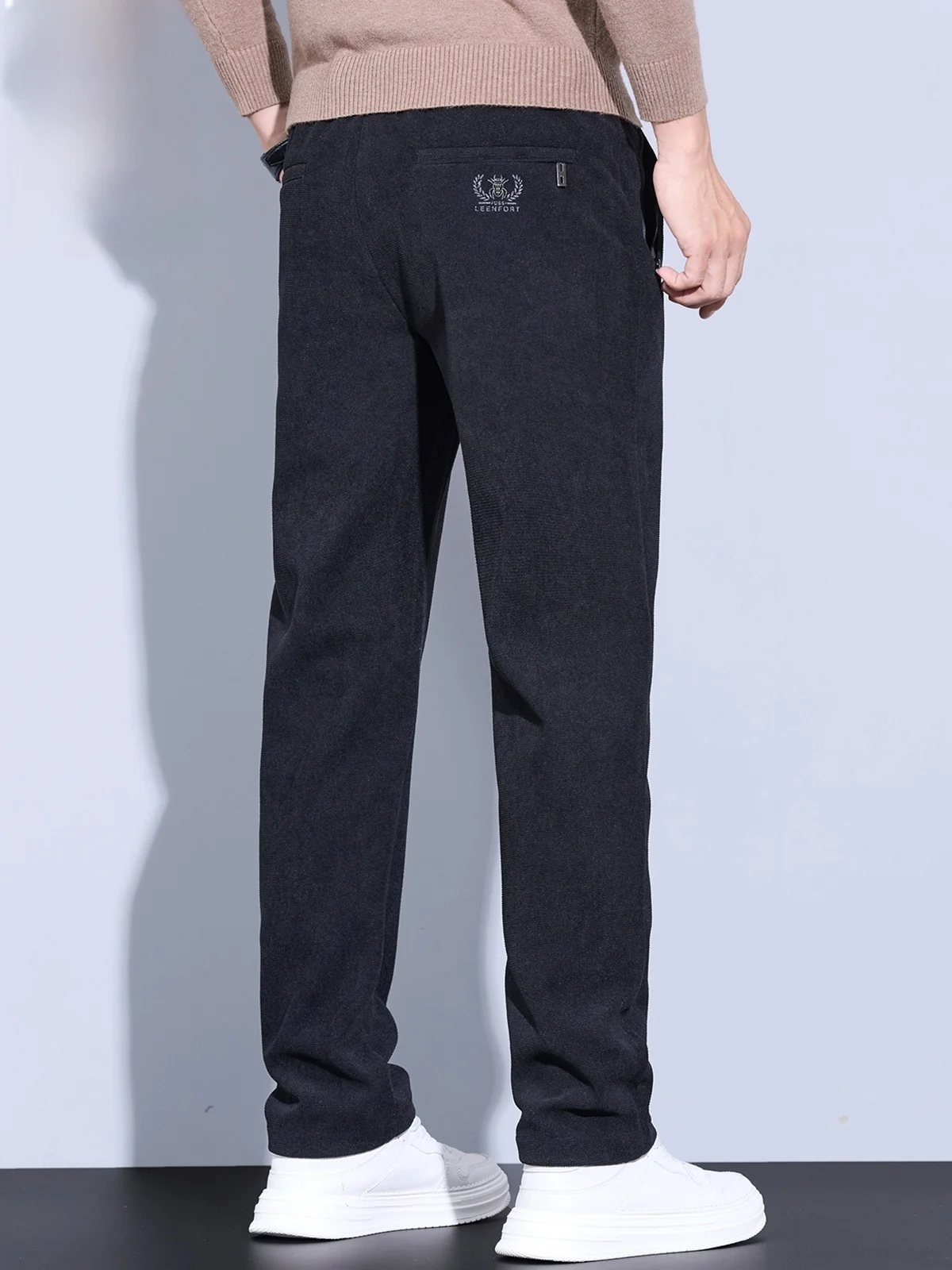 

Men's Casual Pants Spring 2026 Slim Fit Busin West Pants Trendy Tight Leg Long Pants Straight Tube Polyester Fiber