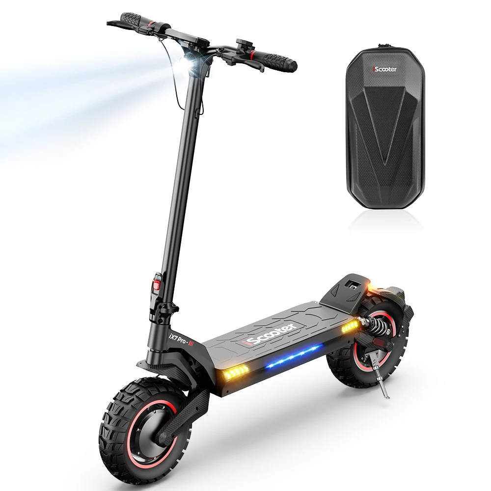 iScooter iX7Pro Dual Drive Off-Road Elektrische Scooter Max Snelheid 60km/u 10 Inch Banden 2000W 17.5Ah 48V Opvouwbare eScooter Met App