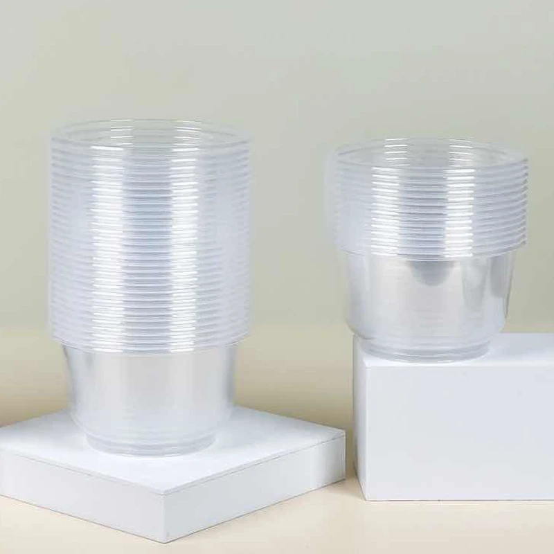 Disposable Plastic Bowls Transparent Heavy Duty for Ice Cream Dessert Fruit Salad Picnic Wedding Party Kitchen Food Container view 6