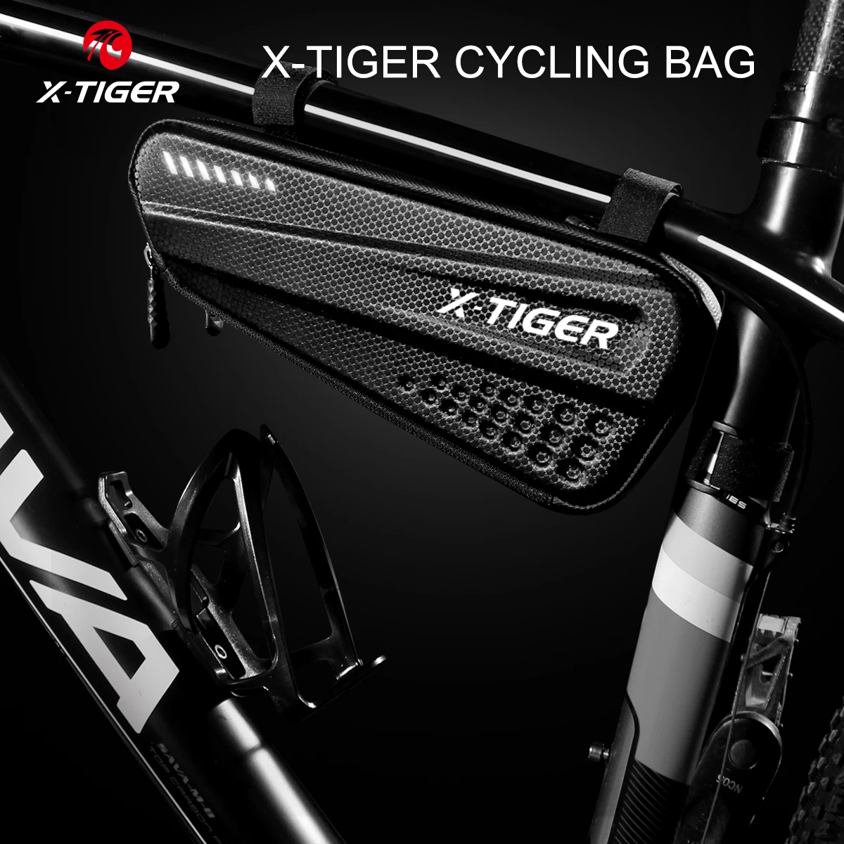 X-TIGER Bike Bag Waterproof Front Tube Frame Bag Bicycle Bags Mountain Bike Pouch Frame Holder Saddle Bag MTB Cycling Accessorie