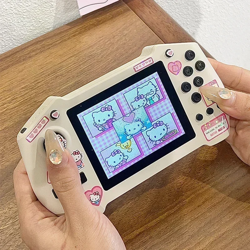 2024 Hello Kitty Power Bank Mini Game Portable Retro Light Color Screen Handheld Game Console Girls' Birthday Gifts Kid Toy Gift